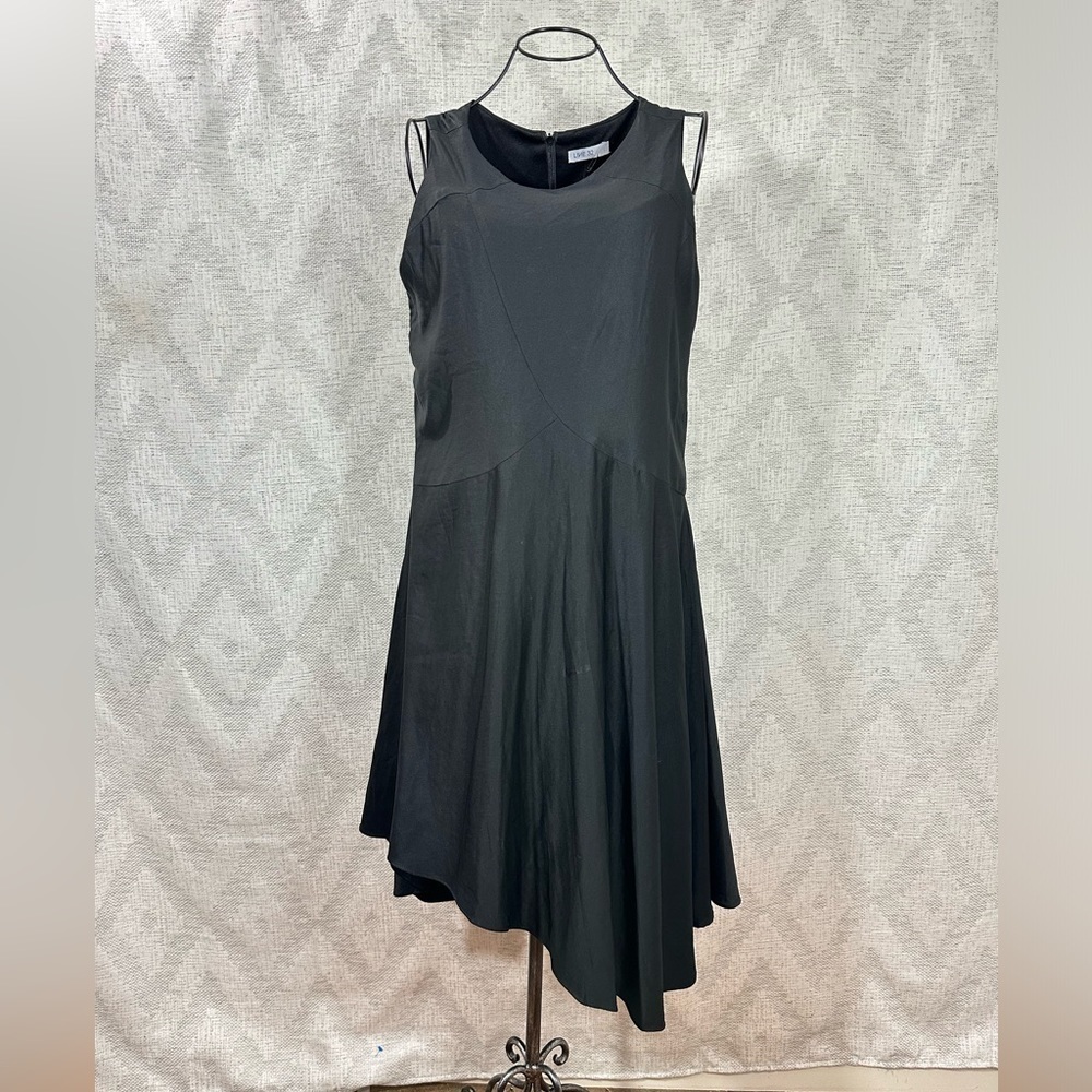 Line 32 v neck a-line knee length asymetrical dress size L